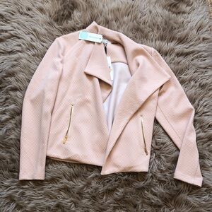 Calvin Klein Pink Blazer with Gold Accents
